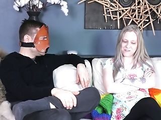 Decadent Dude In Mask Is Going To Fuck Pretty Hot Blondie In Her Spread Anal Invasion Fuck-hole