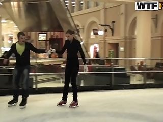 Duo Go Ice Skating Before Turning Into The Oral Hook-up Activity